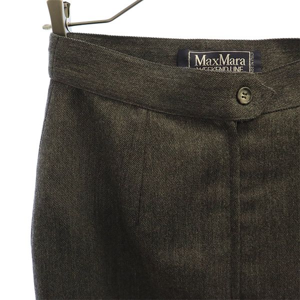 MaxMara WEEKEND LINE マックスマーラ ウィークエンドライン イタリア製 ウール ミディ丈 タイトスカート 38 グレー レディース