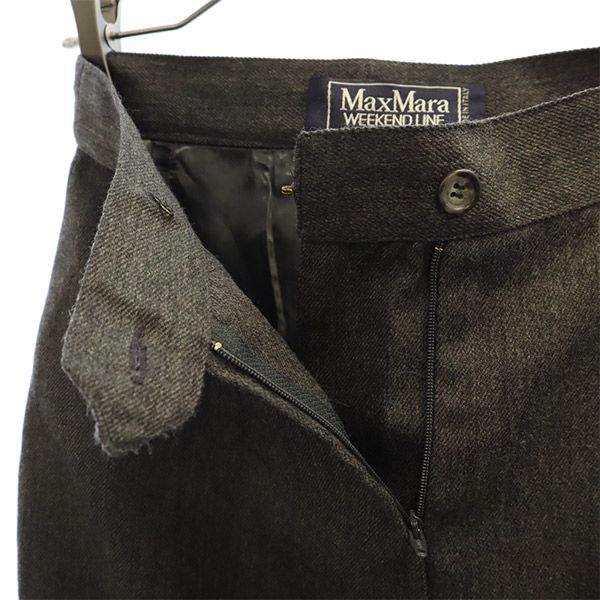 MaxMara WEEKEND LINE マックスマーラ ウィークエンドライン イタリア製 ウール ミディ丈 タイトスカート 38 グレー レディース