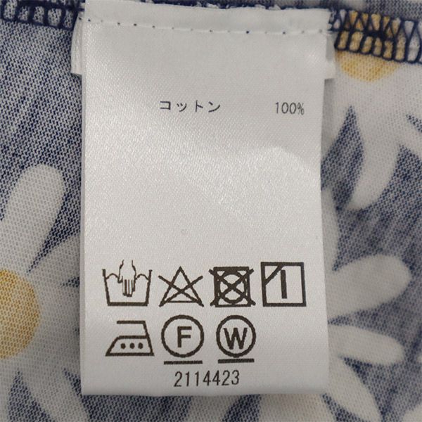 未使用 marimekko マリメッコ 花柄 長袖 ワンピース S ネイビー レディース