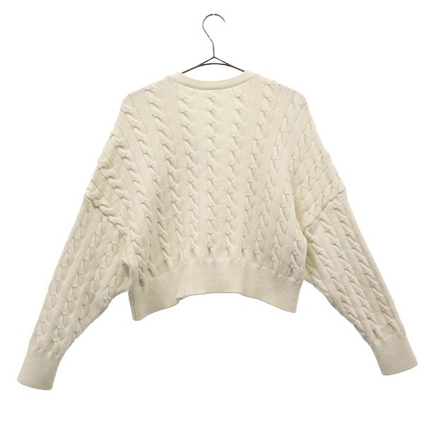 Alexander Wang アレキサンダーワン 長袖 ショート丈 ニット カーディガン ホワイト レディース