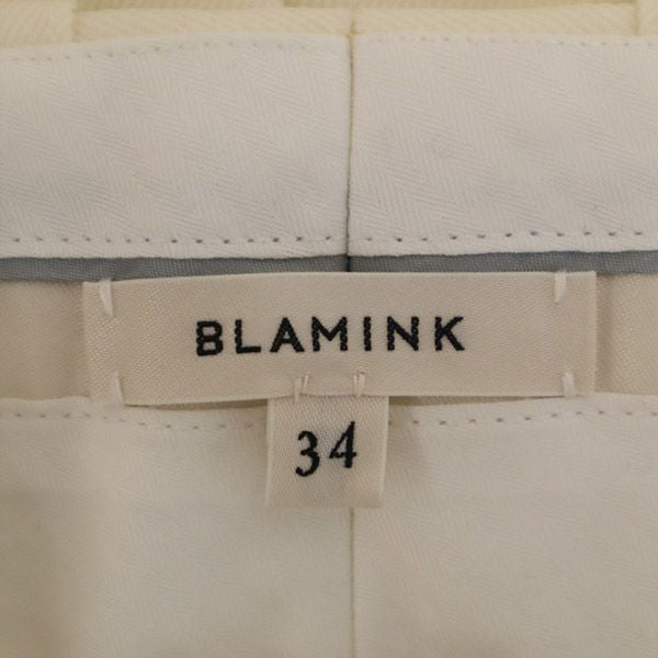 BLAMINK ブラミンク 日本製 ウール スラックスパンツ 34 ホワイト ユナイテッドアローズ レディース