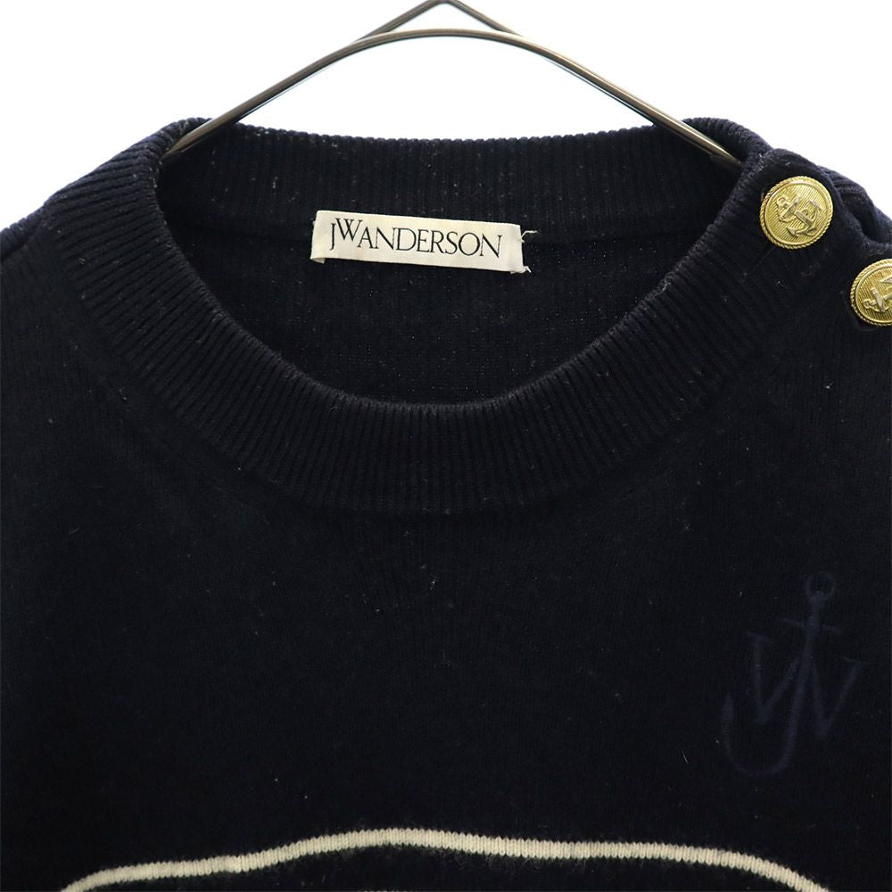 J.W.Anderson. ジェイダブリューアンダーソン ボーダー 長袖 セーター S ネイビー×ホワイト ニット メンズ