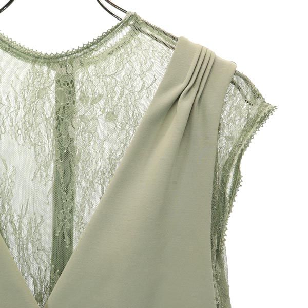 SNIDEL スナイデル オールインワン 1 グリーン系 インナーブラトップ付 レディース