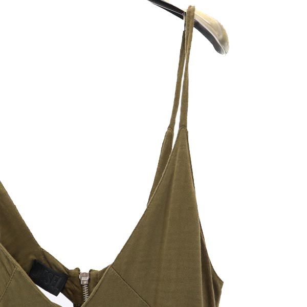 DIESEL ディーゼル サロペット XS カーキ系 ノースリーブ オールインワン レディース