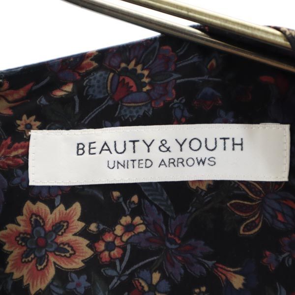 ビューティーアンドユース 日本製 花柄 長袖 ワンピース BEAUTY＆YOUTH UNITED ARROWS バックジップ レディース