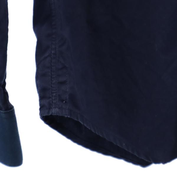 PATRIK ERVELL パトリック イーヴェル USA製 長袖 ボタンダウンシャツ S ネイビー メンズ