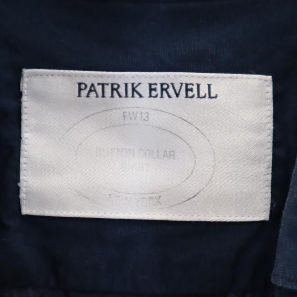 PATRIK ERVELL パトリック イーヴェル USA製 長袖 ボタンダウンシャツ S ネイビー メンズ