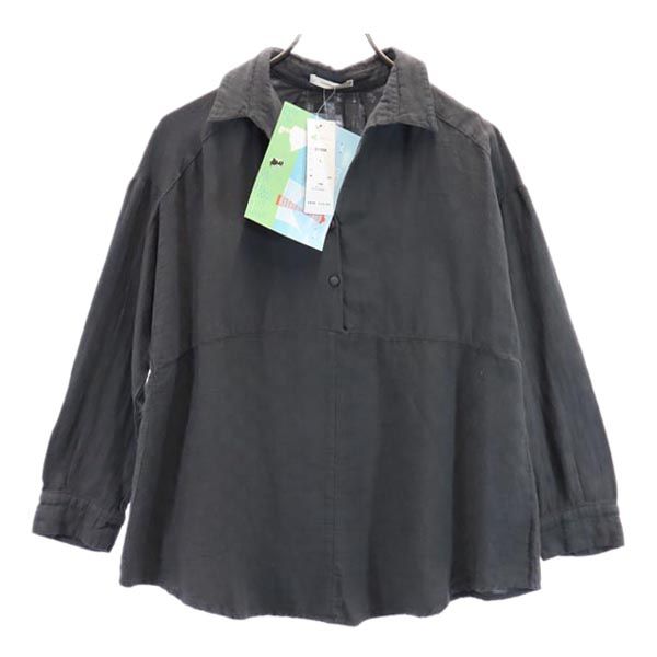 未使用 DEBUTTO デビュット 長袖 シャツ L グレー レディース