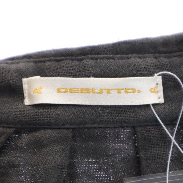 未使用 DEBUTTO デビュット 長袖 シャツ L グレー レディース
