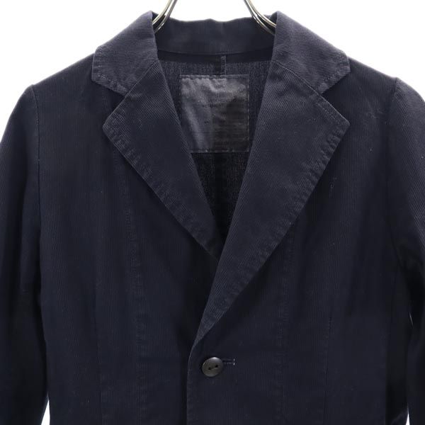 pas de calais パドカレ コットン ストライプ地 テーラードジャケット 38 紺 レディース
