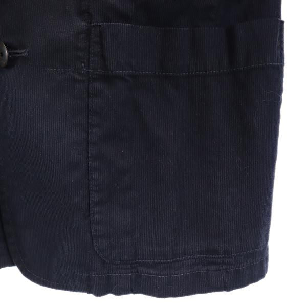 pas de calais パドカレ コットン ストライプ地 テーラードジャケット 38 紺 レディース
