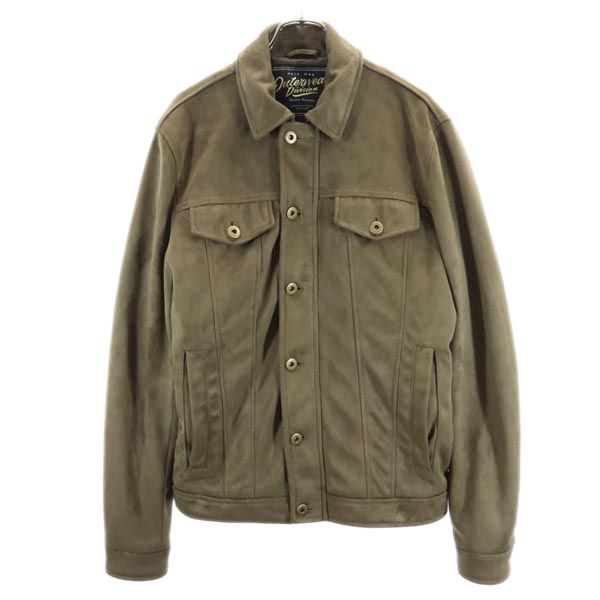 ZARA MAN ザラマン エコスエード ジャケット M カーキ フェイク 裏キルティング メンズ