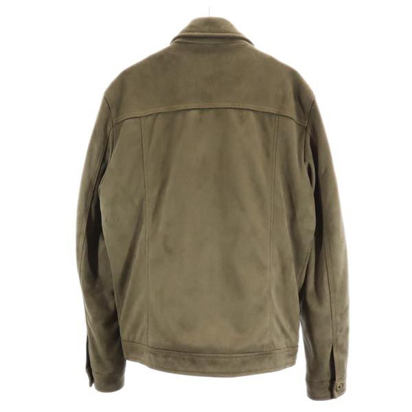 ZARA MAN ザラマン エコスエード ジャケット M カーキ フェイク 裏キルティング メンズ