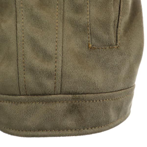 ZARA MAN ザラマン エコスエード ジャケット M カーキ フェイク 裏キルティング メンズ