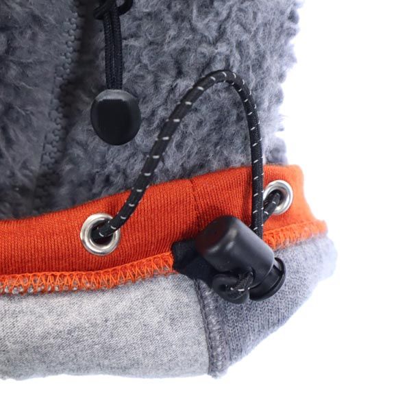 フィルメランジェ 日本製 ウール ボア フリースジャケット 0 グレー×オレンジ FilMelange レディース