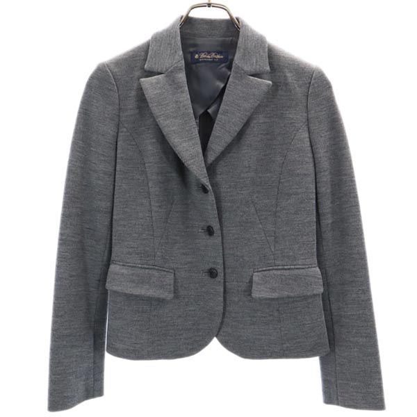 Brooks Brothers ブルックスブラザーズ 日本製 ウール テーラードジャケット 0 グレー レディース