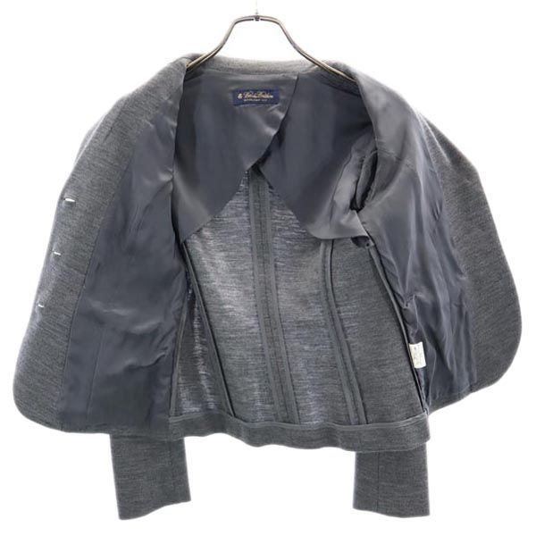 Brooks Brothers ブルックスブラザーズ 日本製 ウール テーラードジャケット 0 グレー レディース
