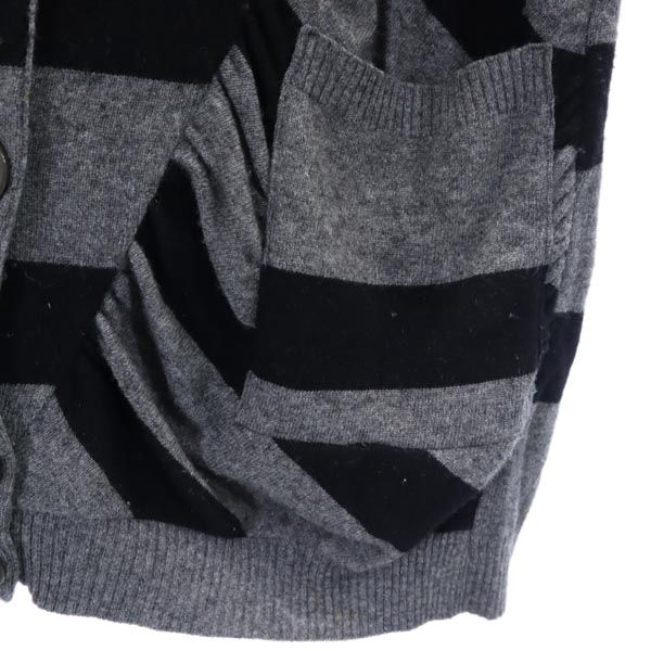 アレッサンドロ デラクア イタリア製 ボーダー ニットジャケット 40 グレー系 Alessandro dell'Acqua レディース