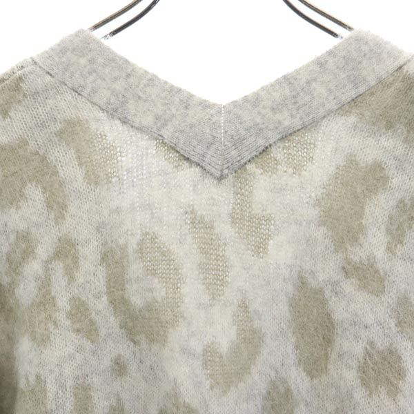 kei shirahata ケイシラハタ モヘヤブレンド 総柄 長袖 カーディガン F レディース