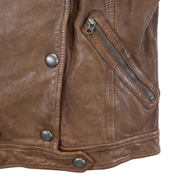 Marc O'polo マルコポーロ レザージャケット 36 茶系 レディース