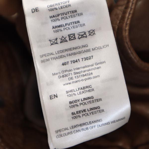 Marc O'polo マルコポーロ レザージャケット 36 茶系 レディース