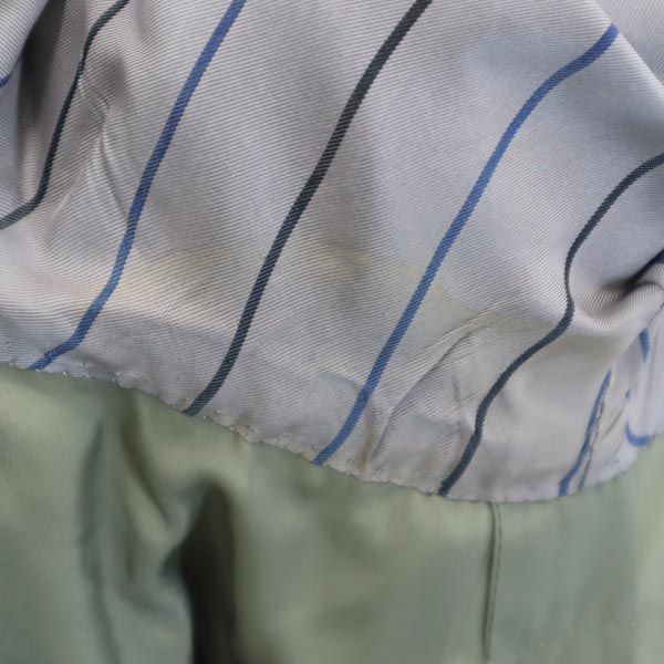 Enrico Coveri エンリココベリ リネン ウールブレンド スーツ 上下 セットアップ カーキ×青 テーラードジャケット パンツ メンズ