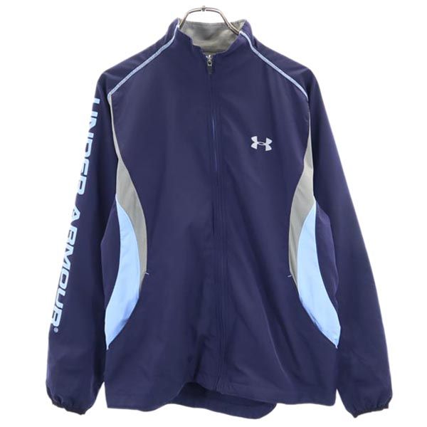 アンダーアーマー 長袖 トレーニングウェア 上下 セットアップ MD 紺×グレー ×水色 UNDER ARMOUR ショートパンツ メンズ