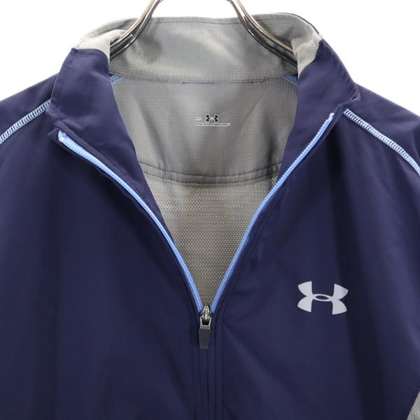 アンダーアーマー 長袖 トレーニングウェア 上下 セットアップ MD 紺×グレー ×水色 UNDER ARMOUR ショートパンツ メンズ