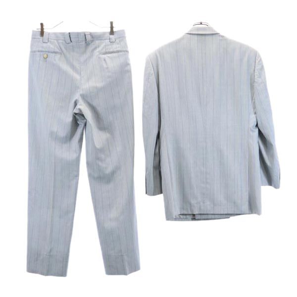 ヴァレンティノガラヴァーニ ウール ストライプ柄 スーツ 上下 セットアップ 青系 Valentino Garavani ジャケット パンツ メンズ