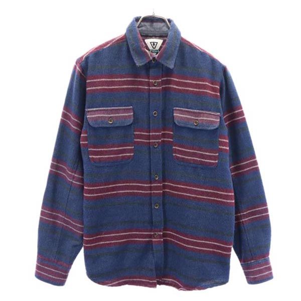 VISSLA ヴィスラ 総柄 長袖 シャツ S ブルー系 アウトドア メンズ