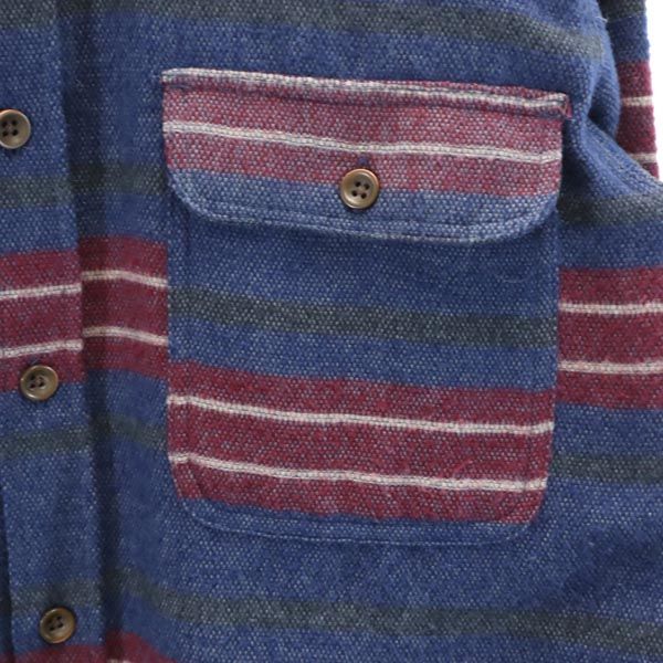 VISSLA ヴィスラ 総柄 長袖 シャツ S ブルー系 アウトドア メンズ