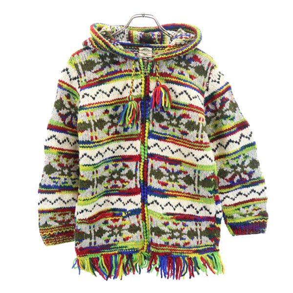 ARTESANIA BEAMS BOY アルテサニア ビームスボーイ 長袖 ミックス編 ニット パーカー レディース