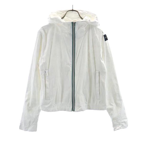 アディダス ロゴ刺繍 長袖 ジップパーカー S 白 adidas レディース