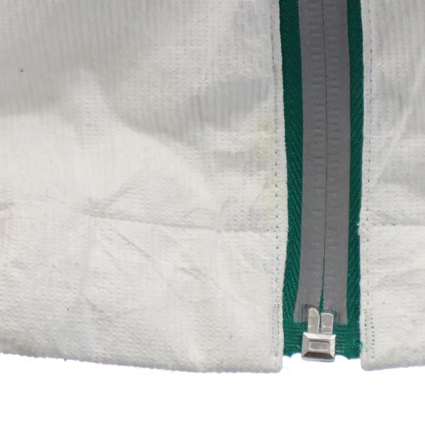 アディダス ロゴ刺繍 長袖 ジップパーカー S 白 adidas レディース