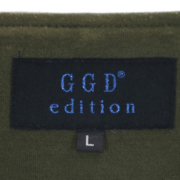 ジージーディーエディション ノーカラージャケット L グリーン系 GGD edition メンズ