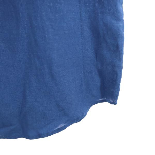 未使用 エディフィス 日本製 長袖 シャツ L ブルー系 EDIFICE メンズ