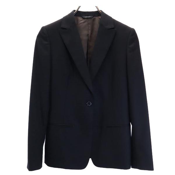 UNITED ARROWS ユナイテッドアローズ 日本製 スカートスーツ 上下 セットアップ 36 ブラック系 サイドジップ レディース