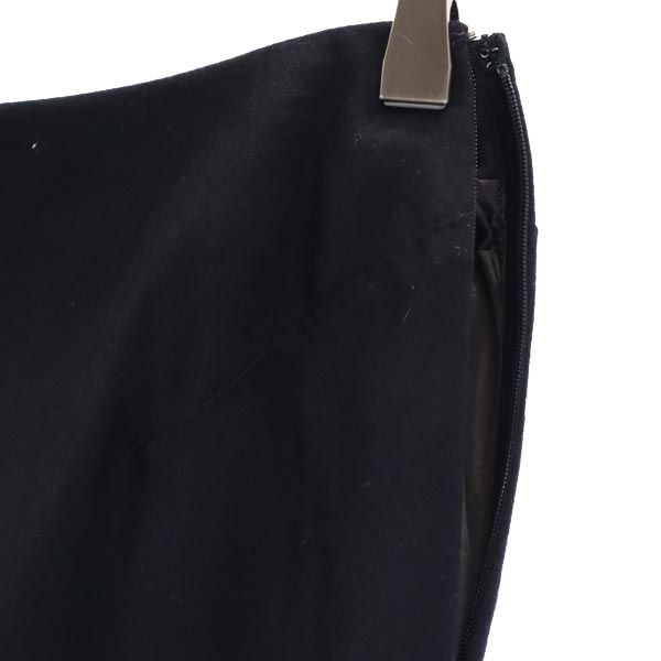 UNITED ARROWS ユナイテッドアローズ 日本製 スカートスーツ 上下 セットアップ 36 ブラック系 サイドジップ レディース