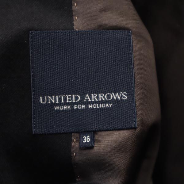 UNITED ARROWS ユナイテッドアローズ 日本製 スカートスーツ 上下 セットアップ 36 ブラック系 サイドジップ レディース