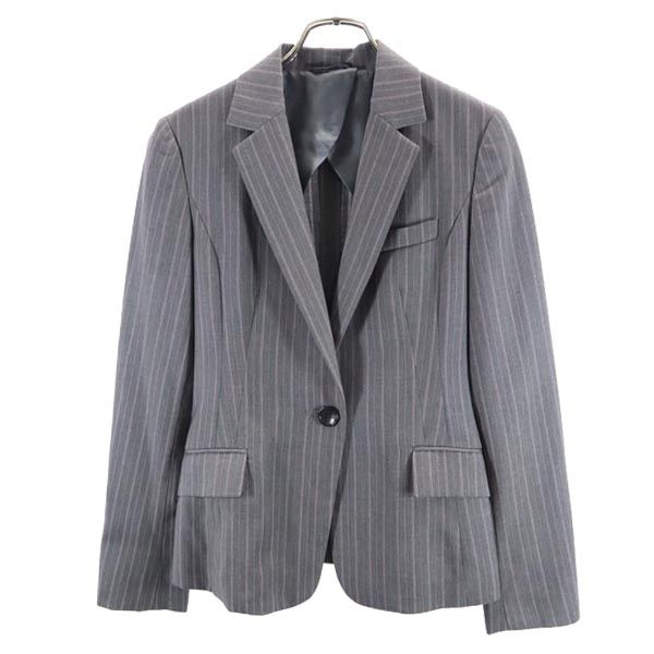 green label relaxing グリーンレーベルリラクシング スーツ 上下 セットアップ 36 グレー×ピンク UNITED ARROWS レディース