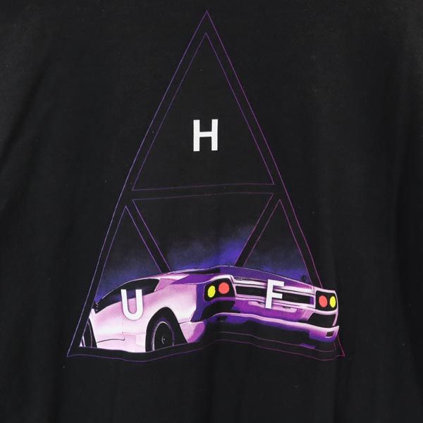 HUF ハフ プリント 長袖 Tシャツ L ブラック ロンT メンズ