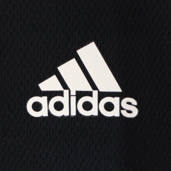 アディダス ロゴ トレーニング 半袖 ウェア M ブラック系 adidas 3ライン Tシャツ メンズ
