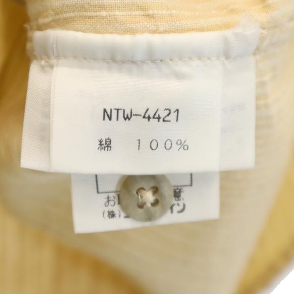 ノースフェイス NTW-4421 ストライプ柄 半袖 シャツ M ベージュ系 THE NORTH FACE アウトドア レディース