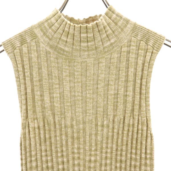 SNIDEL スナイデル ノースリーブ ニット 上下 セットアップ F カーキ ニットスカート レディース