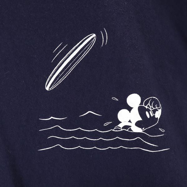 SURF MICKEY ミッキーマウス 半袖 Tシャツ M ネイビー系 SURF MICKEY メンズ