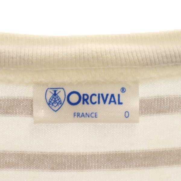 オーシバル 日本製 ボーダー 半袖 Tシャツ 0 ホワイト系 ORCIVAL ポケT レディース