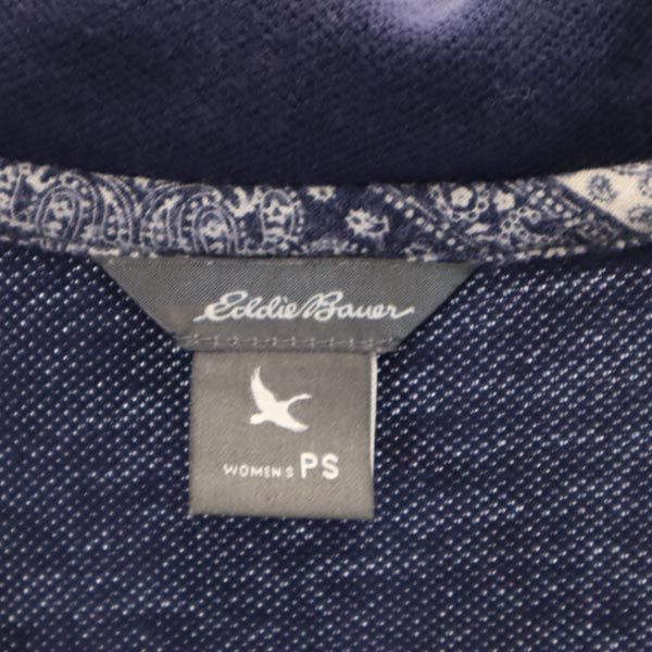 エディーバウアー 半袖 ポロシャツ S ネイビー系 Eddie Bauer 鹿の子 レディース