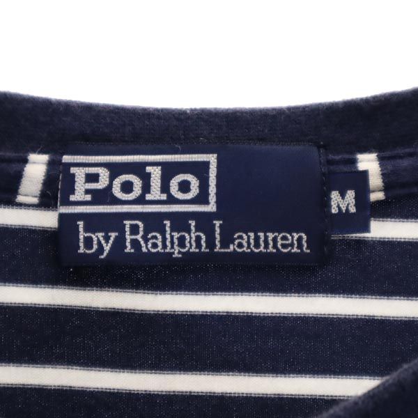 ポロバイラルフローレン ボーダー 半袖 Tシャツ M ネイビー系 Polo by Ralph Lauren レディース