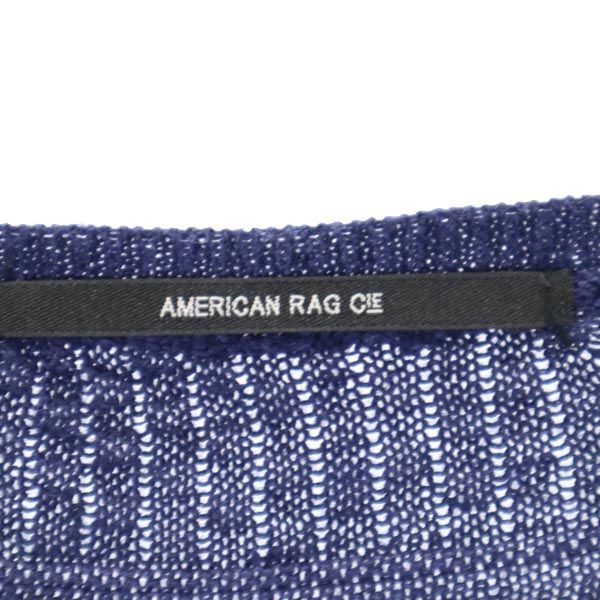 アメリカンラグシー リネンブレンド 半袖 サマー セーター 2 ネイビー系 AMERICAN RAG CIE ニット メンズ