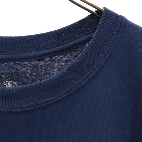 未使用 ディズニー ミッキーマウス プリント 半袖 Tシャツ XL ネイビー Disney メンズ